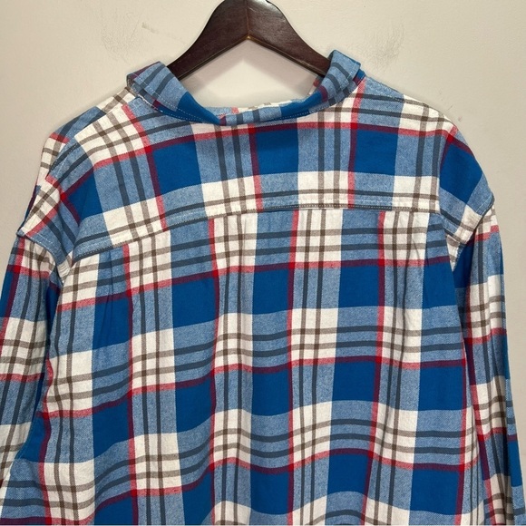 Old Navy Blue Plaid Button Down Shirt 100% Cotton Size XXL - Picture 7 of 11